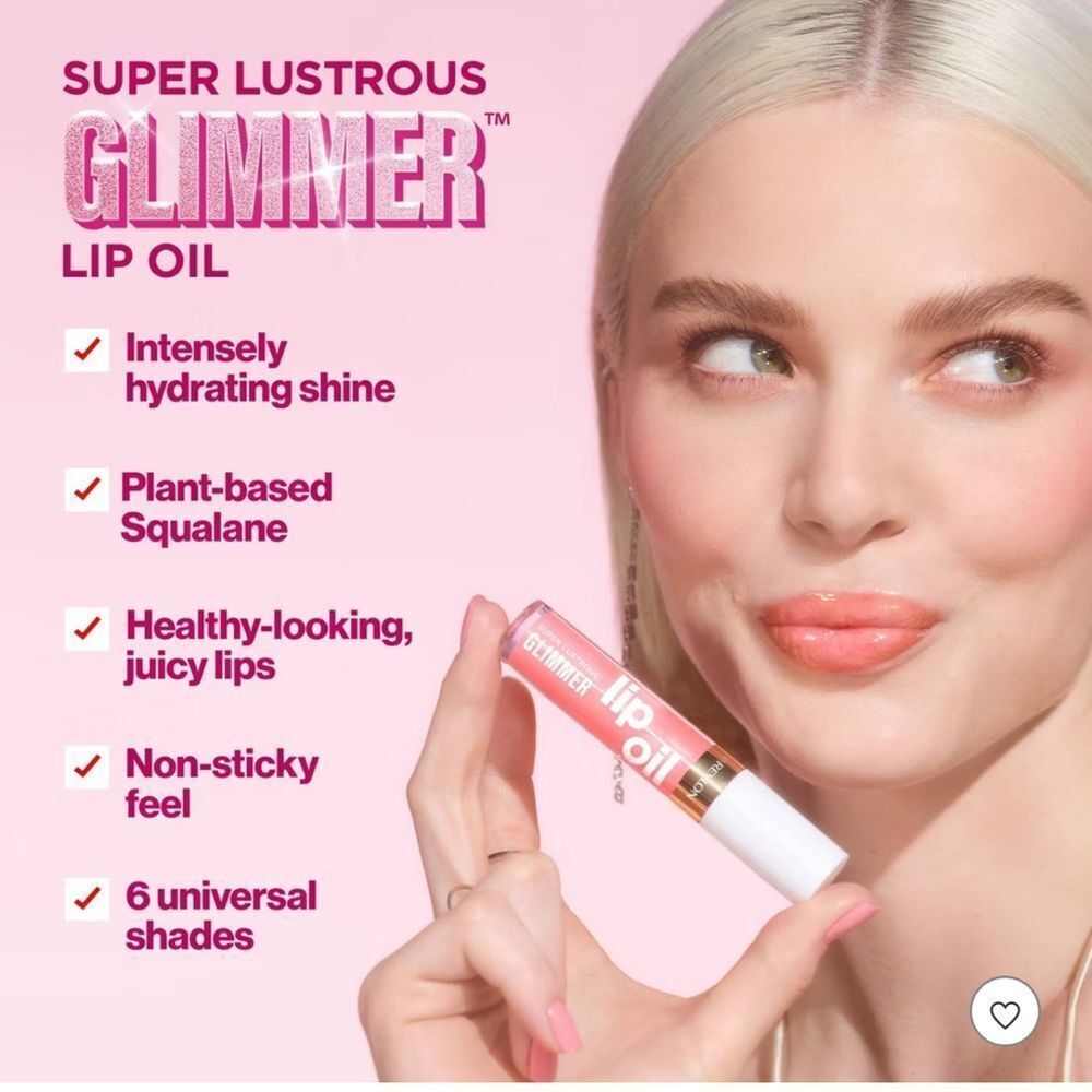 🦋 Revlon Candy Hearts Glimmer Lip Oil New FullSz - Picture 4 of 9